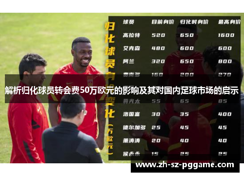 解析归化球员转会费50万欧元的影响及其对国内足球市场的启示